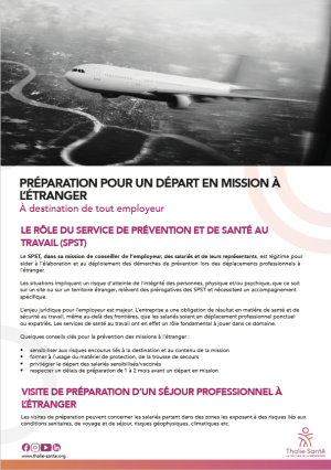Préparer un départ en mission à l'étranger