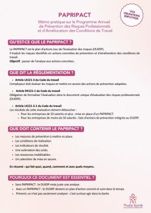 Mémo employeur_Le PAPRIPACT